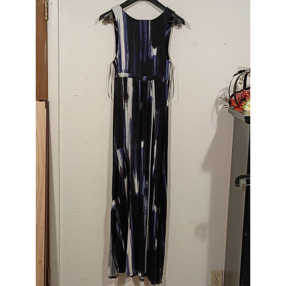 Matty M V-Neck Maxi Dress Size M Rayon Sleeveless Tie Dye Wrap Tank Resort Boho - Picture 6 of 7